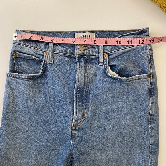 AGOLDE || High Rise Stovepipe Jeans Blue 25 - Picture 7 of 9